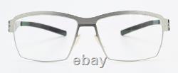 IC! BERLIN Lunettes Bernardino Perle Carré Satiné Argent Léger Flexible ML