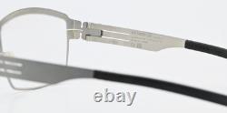 IC! BERLIN Lunettes Bernardino Perle Carré Satiné Argent Léger Flexible ML