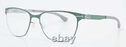 IC! BERLIN Lunettes Mila Z. Argent Rosée Verte Mat Carré