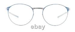 IC! BERLIN Monture de lunettes Etesians Harbor Argent Bleu Flexible 49-19 145 Femme