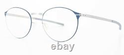 IC! BERLIN Monture de lunettes Etesians Harbor Argent Bleu Flexible 49-19 145 Femme