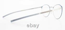 IC! BERLIN Monture de lunettes Etesians Harbor Argent Bleu Flexible 49-19 145 Femme
