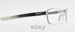 Ic! Berlin Monture de lunettes Jarvis Vintage Rectangle Ovale Satin Argent Flexible Ic! Berlin Monture de lunettes Jarvis Vintage Rectangle Ovale Satin Argent Flexible