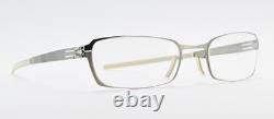 Ic! Berlin Monture de lunettes Jarvis Vintage Rectangle Ovale Satin Argent Flexible
