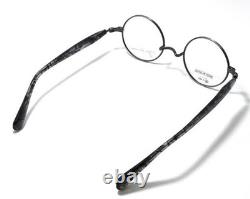 John Lennon JL-1137-3 Monture de lunettes rondes en verre, argent mat/gris demi, fabriquée au Japon
