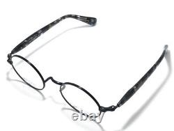 John Lennon JL-1137-4 Monture de lunettes rondes en verre, argent mat/gris demi, fabriquée au Japon