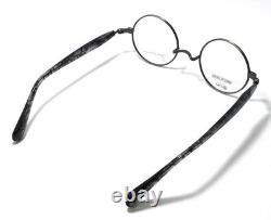 John Lennon JL-1137-4 Monture de lunettes rondes en verre, argent mat/gris demi, fabriquée au Japon