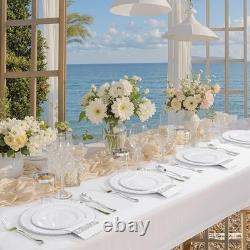 LIYH 350 pièces de vaisselle en plastique argenté pour 50 invités, jetable en plastique
