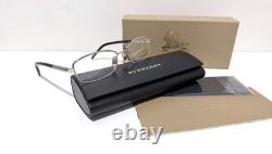 LUNETTES BURBERRY B1157 1005 ARGENT NOIR DEMI-RONDE 52-17-135 MM ITALIE AVEC ÉTUI LUNETTES BURBERRY B1157 1005 ARGENT NOIR DEMI-RONDE 52-17-135 MM ITALIE AVEC ÉTUI