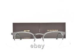 LUNETTES OLIVER PEOPLES ARGENT NOIR DEMI-MONTURE 46-20-145 CARLYLE 1137T 5016
