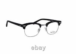 Lentilles personnalisées AVEC montures de lunettes à cerclage en corne de Malcolm X Noir/Argent Lentilles personnalisées AVEC montures de lunettes à cerclage en corne de Malcolm X Noir/Argent