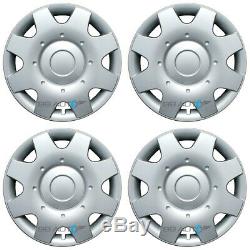 Lot De 4 Nouveau 16 8 Spoke Argent Hubcaps Jante Housses Pour 1998-2009 Vw Beetle