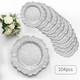 Lot De 52 Assiettes De Pr&eacute;sentation Argent&eacute;es De 13 Pouces &agrave; Bord Ondul&eacute;, R&eacute;utilisables Pour La D&eacute;coration De Table De Mariage