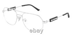 Lunettes Balenciaga BB0117O Unisex Argent Aviateur 57mm Neuf 100% Authentique