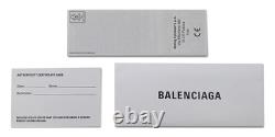Lunettes Balenciaga BB0117O Unisex Argent Aviateur 57mm Neuf 100% Authentique