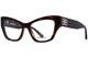 Lunettes Balenciaga Bb0362o 002 Femme Havane/argent Cerclage Complet Œil De Chat 54mm
