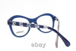 Lunettes Chanel 3299 1483 Polies Bleu avec Logo CC Argent 50-19-140