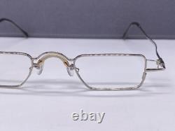 Lunettes Chick Shok pour homme et femme argentées, petites, rectangulaires, verre C01