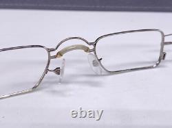 Lunettes Chick Shok pour homme et femme argentées, petites, rectangulaires, verre C01