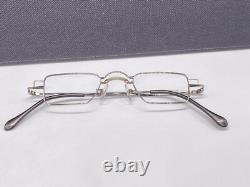 Lunettes Chick Shok pour homme et femme argentées, petites, rectangulaires, verre C01