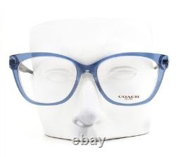 Lunettes Coach HC 6120 5787 bleu transparent poli 54 mm avec étui