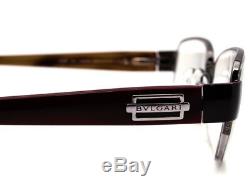 Lunettes De Bvlgari 1005 103 Brown Rim Half Argent Frame Italie 5419 140