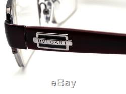 Lunettes De Bvlgari 1005 103 Brown Rim Half Argent Frame Italie 5419 140