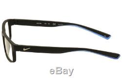 Lunettes De Nike 7090 018 Noir / Bleu / Argent Cerclée Cadre Optique 53mm