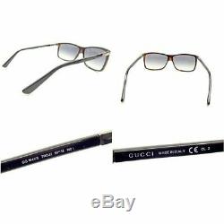 Lunettes De Soleil Authentic Gucci Hommes Femmes Unisexe Full Rim Noir Marron Argent