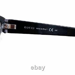 Lunettes De Vue Gucci Cadres Uniquement Cat Eye Noir & Argent Gg3515 E6q 52 MM Boîtier
