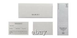 Lunettes De Vue Gucci Pilot Gg1106o-003 Shiny Gray Silver Frame Full Rim Designer