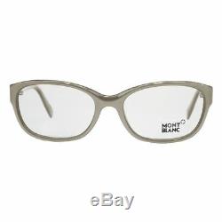 Lunettes De Vue Ovales Pour Femmes Montblanc Mb0442-057 Argent / Gris Perle Taupe Complète