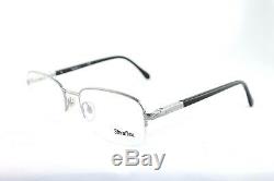 Lunettes De Vue Steroflex Argent Noir Cadre De Designer Demi-jante Mod. 2264 Livraison Gratuite