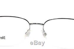 Lunettes De Vue Steroflex Argent Noir Cadre De Designer Demi-jante Mod. 2264 Livraison Gratuite