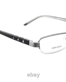Lunettes Diesel 00s Demi Cerclées Noires et Argentées avec Découpes ORIGINAL NOUVEAU