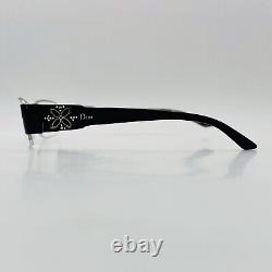 Lunettes Dior Femme carrées noires argentées Fleurs Demi-rim Logo Mod. CD3734 NOUVEAU