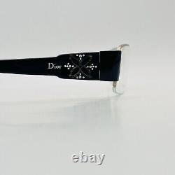 Lunettes Dior Femme carrées noires argentées Fleurs Demi-rim Logo Mod. CD3734 NOUVEAU