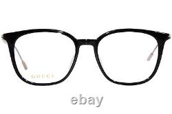 Lunettes Gucci GG1276OK 001 pour homme noires/argentées à monture pleine forme carrée 54mm