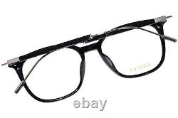 Lunettes Gucci GG1276OK 001 pour homme noires/argentées à monture pleine forme carrée 54mm