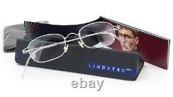 Lunettes Lindberg Spectacles Aquila 45-19 Cerclées en Titane Argent Satiné