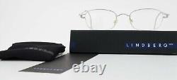 Lunettes Lindberg Spectacles Aquila 45-19 Cerclées en Titane Argent Satiné