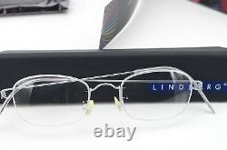 Lunettes Lindberg Spectacles Aquila 45-19 Cerclées en Titane Argent Satiné