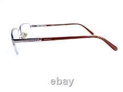 Lunettes Rectangulaires à Monture Demi-Rim Versace Marron Temples Italie MOD 1066 1053 50 16 135