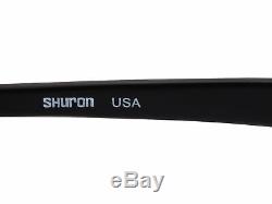 Lunettes Shuron Ronsir 5 3/4 Argent / Black Horn Rim Cadre USA 5020 140