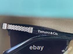 Lunettes Tiffany & Co. TF1111B 6097 Noir Bleu Argent Cristaux Optique Demi-Cerclées