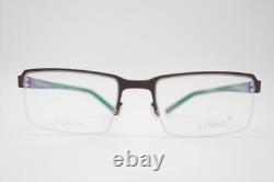 Lunettes Urbaines Pend. TITANE Bronze Argent Marron Monture de Lunettes Demi-Contour Nouvelle