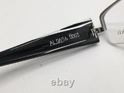 Lunettes Vintage Alain Mikli Al0656 0003 Black Silver Moitié Jante Taille M 90er