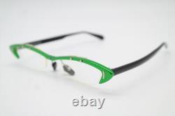 Lunettes Vintage PROKSCH'S A31 Vert Argent Noir Monture de Lunettes Demi-Cerclée