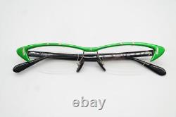 Lunettes Vintage PROKSCH'S A31 Vert Argent Noir Monture de Lunettes Demi-Cerclée