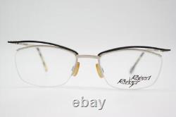 Lunettes Vintage Robert Rüdger 1550 148-22 Argent Noir Marron Demi Cerclées